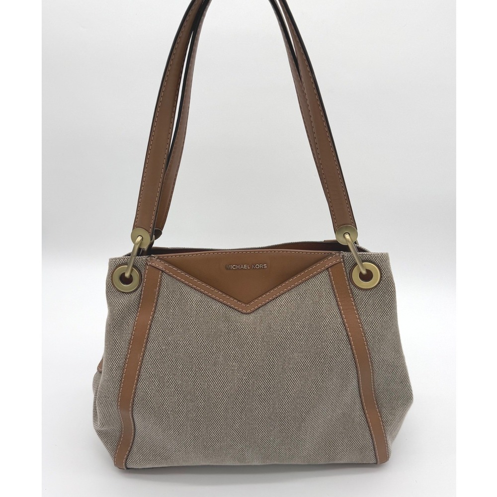 Michael Kors Raven Pocket Shoulder Tote Purse 12x10x4" - Picture 3 of 13